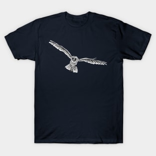 Barn owl flying T-Shirt